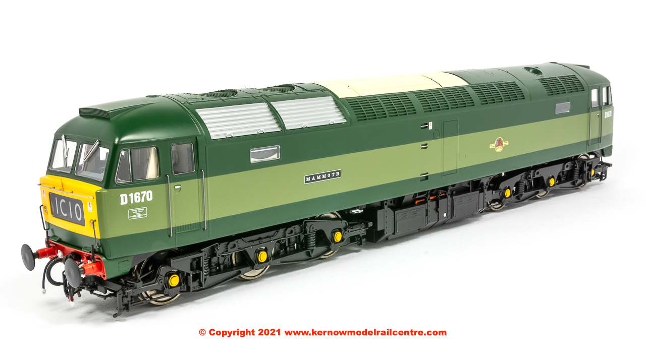 4853 Heljan Class 47 Diesel Locomotive number D1670 "Mammoth in BR Two-Tone Green livery with small yellow panels